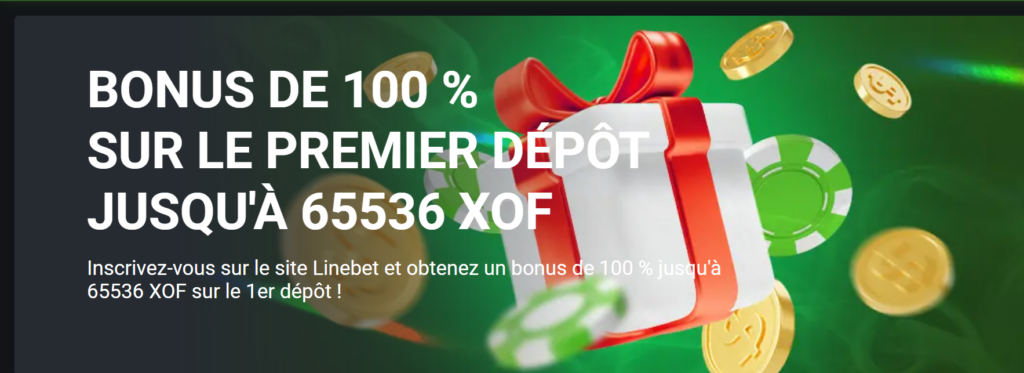 Bonus de bienvenue LineBet pour les paris sportifs