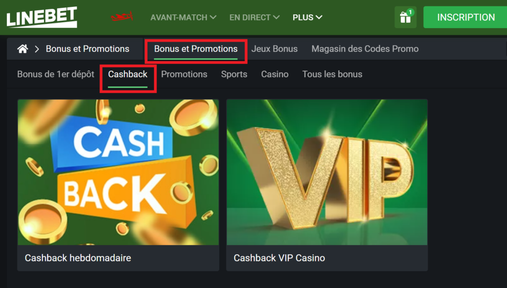 Autres LineBet bonus pour les clients réguliers