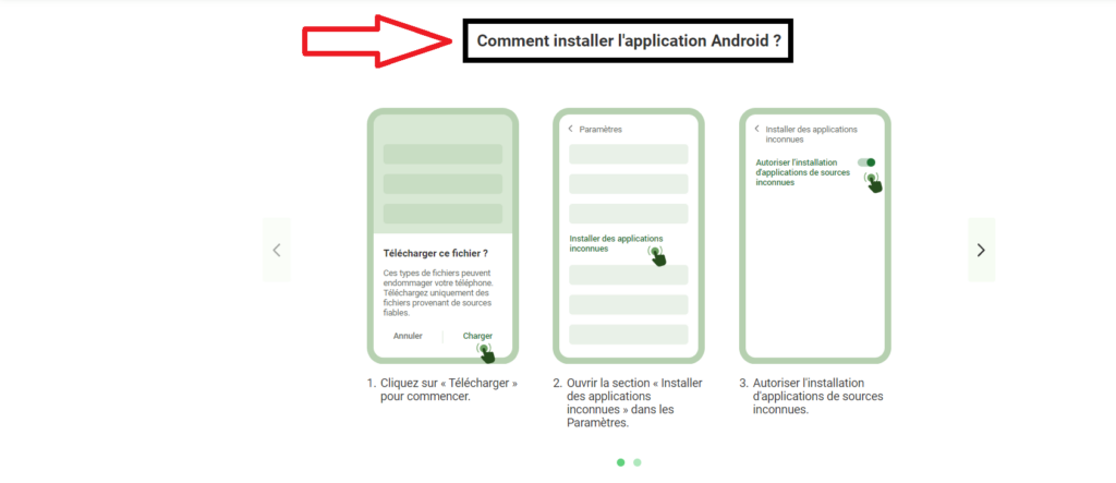 Le processus d'installation d'une LineBet Android app