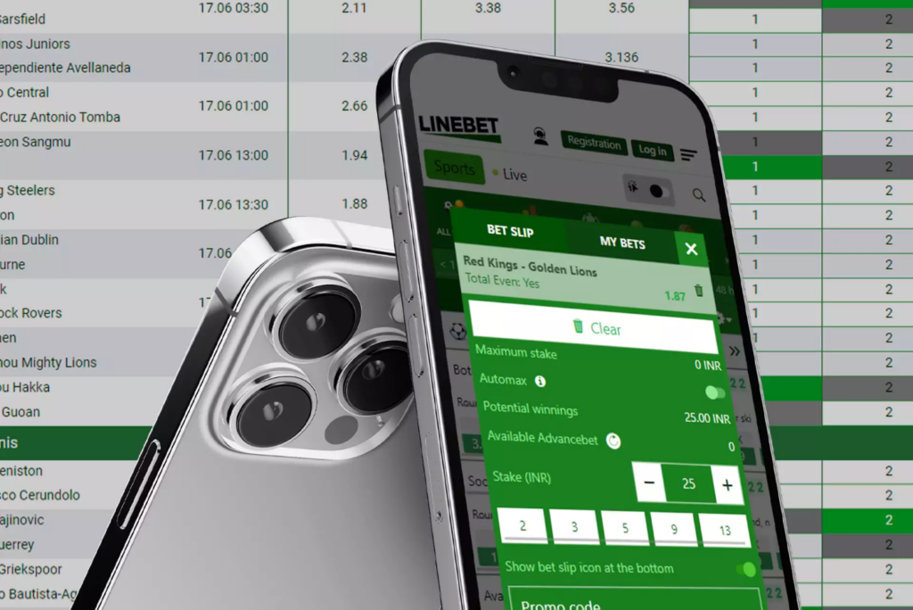 Interface et navigation du programme LineBet